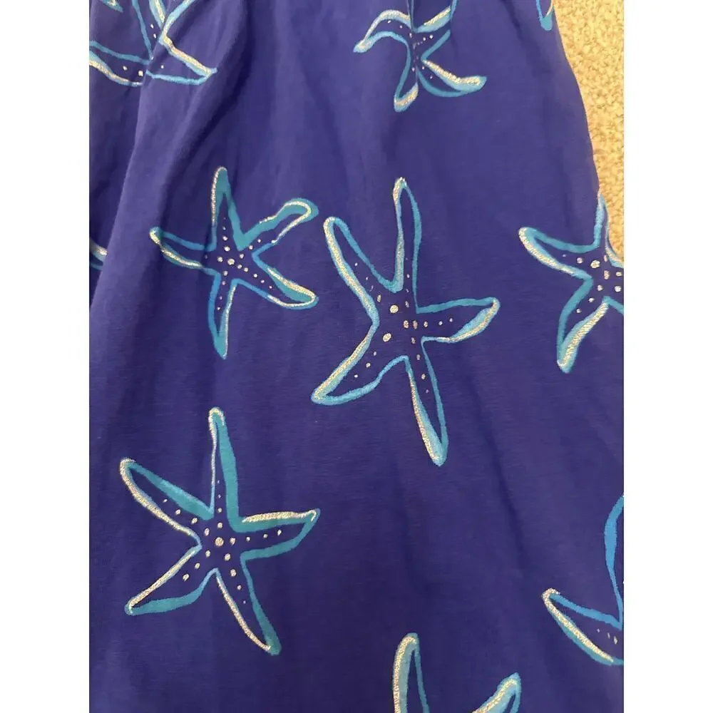 Gymboree Blue Starfish Mermaid Cove Racerback Maxi Dress, 5